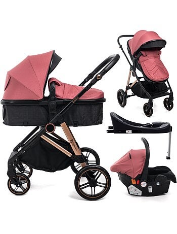 Bebelissimo - cadeira de passeio combinada trio 3 em 1 - cadeira auto 0+ iris – base isofix