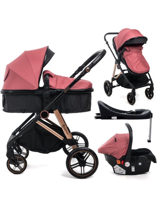 Bebelissimo - carrinho combinado trio 3 em 1 - cadeira auto 0+ iris – base isofix - Kiabi