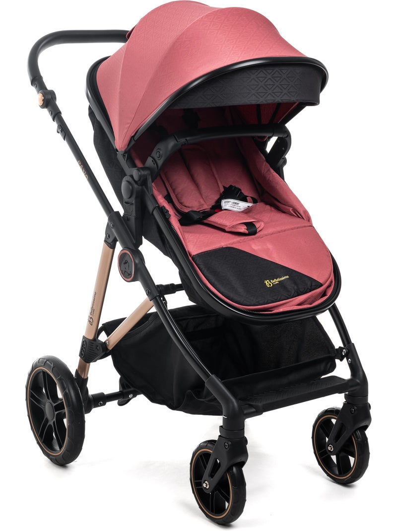 Bebelissimo - carrinho combinado trio 3 em 1 - cadeira auto 0+ iris – base isofix Bordô - Kiabi