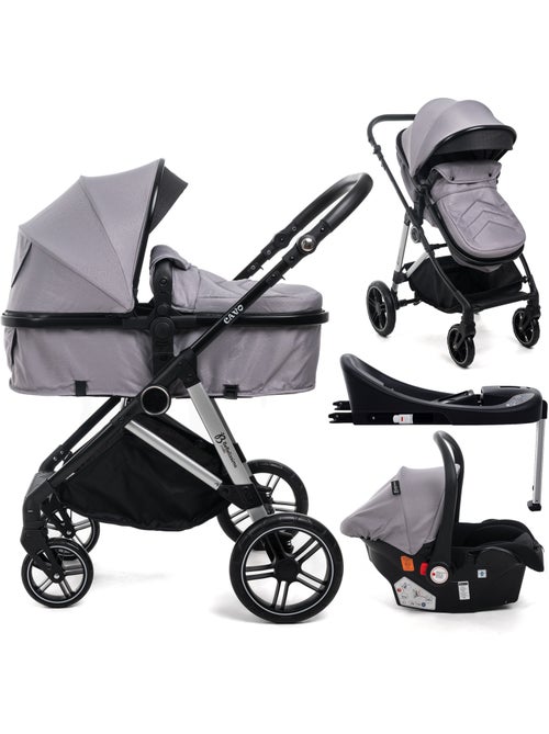 Bebelissimo - carrinho combinado trio 3 em 1 - cadeira auto 0+ iris – base isofix - Kiabi