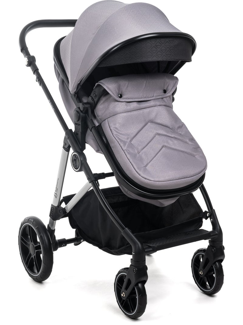 Bebelissimo - carrinho combinado trio 3 em 1 - cadeira auto 0+ iris – base isofix Cinza-cinza - Kiabi