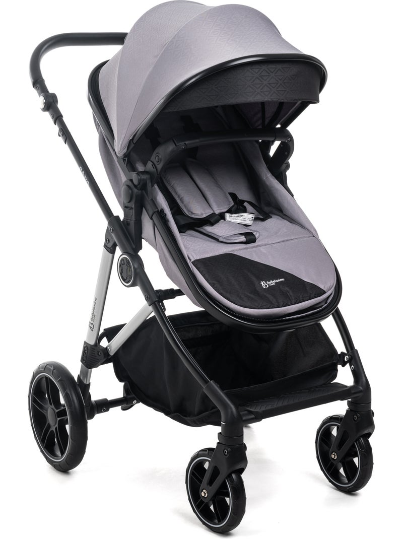 Bebelissimo - carrinho combinado trio 3 em 1 - cadeira auto 0+ iris – base isofix Cinza-cinza - Kiabi