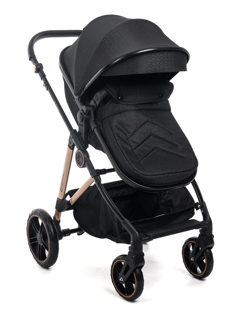 Bebelissimo - carrinho de bebé combinado trio 3 em 1 - cadeira auto - cavo Preto - Kiabi