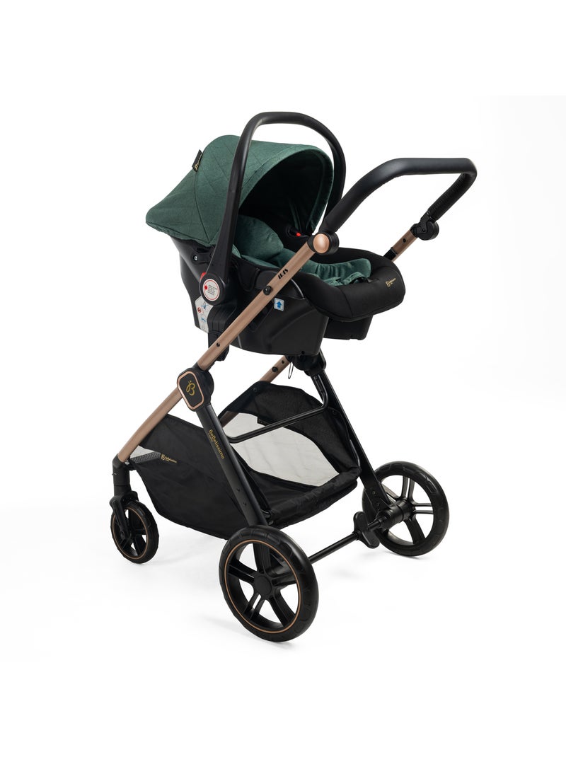Bebelissimo - carrinho de bebé combinado trio 3 em 1 - cadeira auto 0+ iris – base isofix Verde - Kiabi