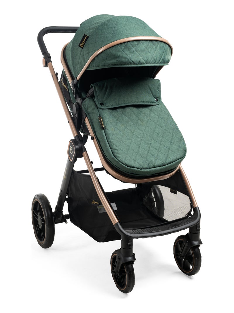 Bebelissimo - carrinho de bebé convertível - combinado - 2 em 1 - peso 0-22 kg - iris Verde - Kiabi