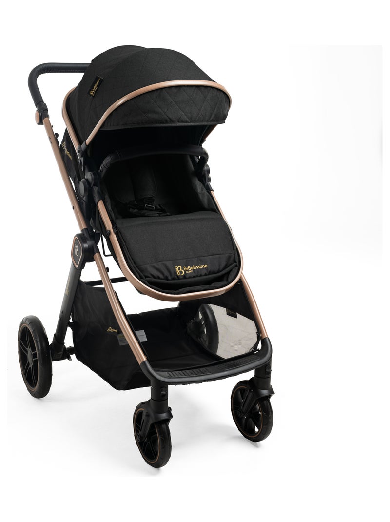 Bebelissimo - carrinho de bebé transformável - combinado - 2 em 1 - peso 0-22 kg - iris Preto - Kiabi