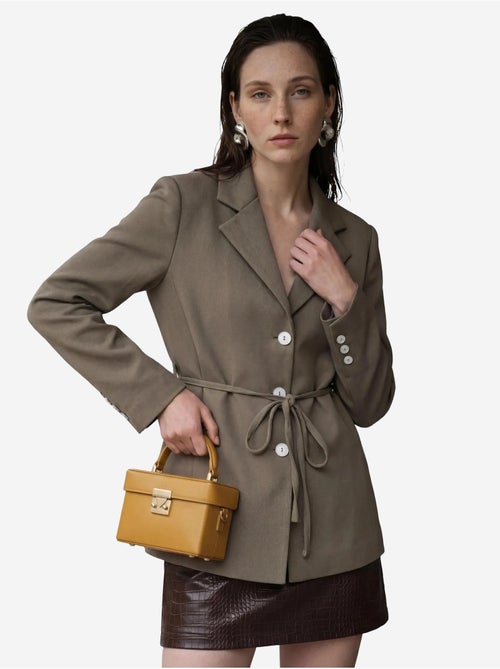 Belted crepe blazer jacket my fashion - Kiabi Belted crepe blazer jacket my fashion - Kiabi