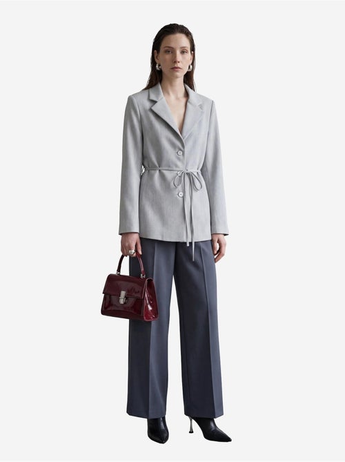 Belted crepe blazer jacket my fashion - Kiabi