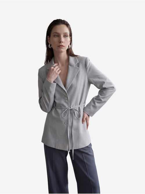 Belted crepe blazer jacket my fashion - Kiabi