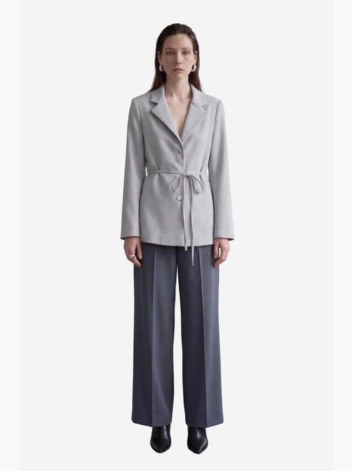 Belted crepe blazer jacket my fashion - Kiabi