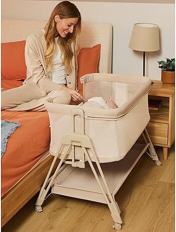 Berço Co-Sleeper 3em1 LIONELO Luna - Berço - Regulável em Altura e Inclinação - Colchão Incluído