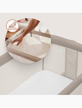 Berço Co-Sleeper 3em1 LIONELO Luna - Berço - Regulável em Altura e Inclinação - Colchão Incluído