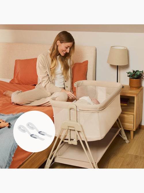 Berço Co-Sleeper 3em1 LIONELO Luna - Berço - Regulável em Altura e Inclinação - Colchão Incluído - Kiabi Berço Co-Sleeper 3em1 LIONELO Luna - Berço - Regulável em Altura e Inclinação - Colchão Incluído - Kiabi