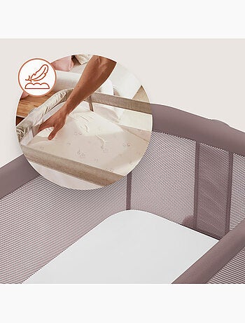 Berço Co-Sleeper 3em1 LIONELO Luna - Berço - Regulável em Altura e Inclinação - Colchão Incluído