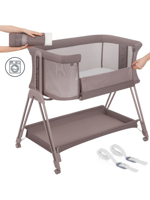 Berço Co-Sleeper 3em1 LIONELO Luna - Berço - Regulável em Altura e Inclinação - Colchão Incluído - Kiabi Berço Co-Sleeper 3em1 LIONELO Luna - Berço - Regulável em Altura e Inclinação - Colchão Incluído - Kiabi