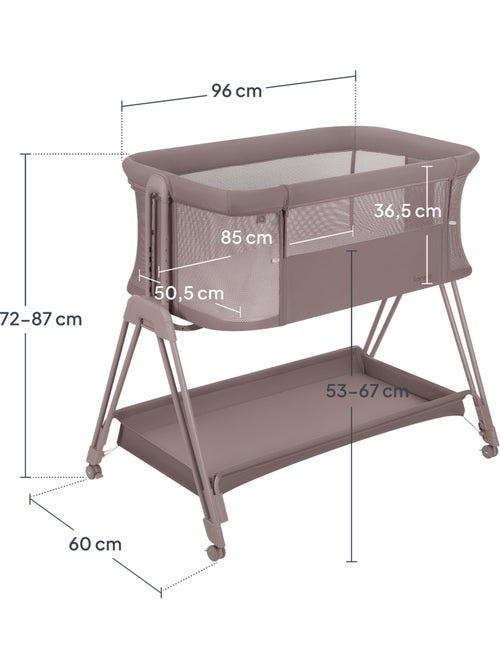 Berço Co-Sleeper 3em1 LIONELO Luna - Berço - Regulável em Altura e Inclinação - Colchão Incluído - Kiabi Berço Co-Sleeper 3em1 LIONELO Luna - Berço - Regulável em Altura e Inclinação - Colchão Incluído - Kiabi