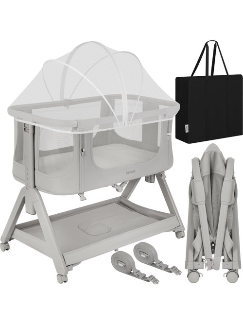 Berço co-sleeper 4em1 lionelo luna - berço - regulável em altura e inclinação - colchão incluído - Kiabi Berço co-sleeper 4em1 lionelo luna - berço - regulável em altura e inclinação - colchão incluído - Kiabi