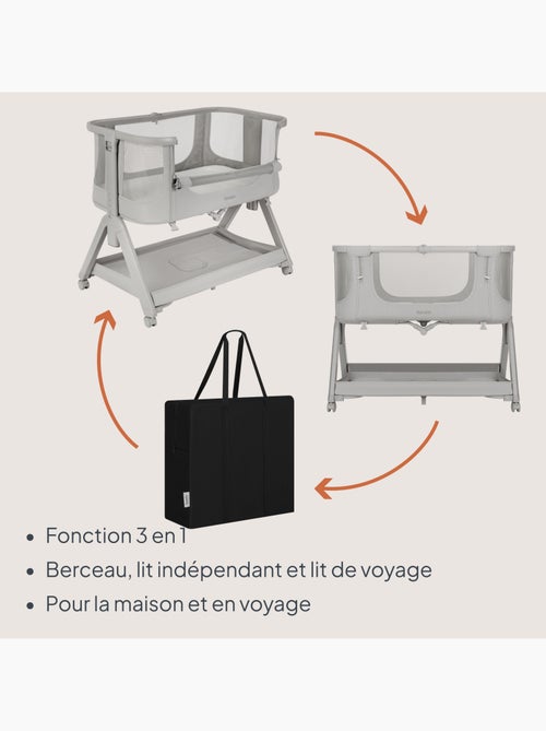 Berço co-sleeper 4em1 lionelo luna - berço - regulável em altura e inclinação - colchão incluído - Kiabi Berço co-sleeper 4em1 lionelo luna - berço - regulável em altura e inclinação - colchão incluído - Kiabi