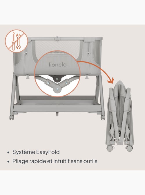Berço co-sleeper 4em1 lionelo luna - berço - regulável em altura e inclinação - colchão incluído - Kiabi Berço co-sleeper 4em1 lionelo luna - berço - regulável em altura e inclinação - colchão incluído - Kiabi