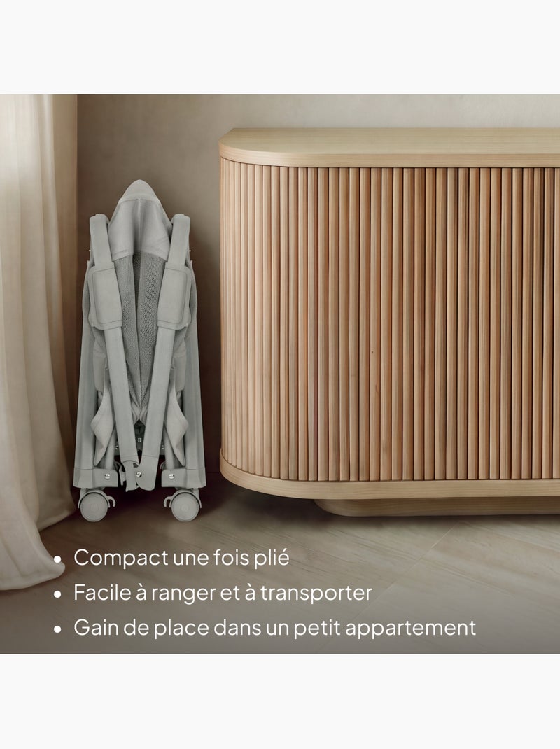 Berço co-sleeper 4em1 lionelo luna - berço - regulável em altura e inclinação - colchão incluído Cinza-cinza - Kiabi