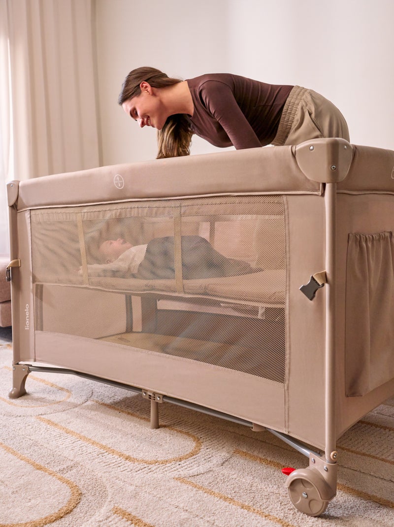 Berço co-sleeping 3 em 1 LIONELO Ellen – Berço de viagem – Parque infantil Verde - Kiabi
