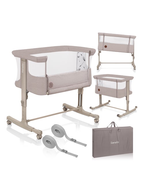 Berço Co-Sleeping 3em1 LIONELO Aurora - Berço de Bebé Regulável - Colchão - Mala - Kiabi