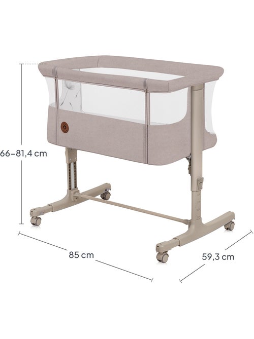 Berço Co-Sleeping 3em1 LIONELO Aurora - Berço de Bebé Regulável - Colchão - Mala - Kiabi
