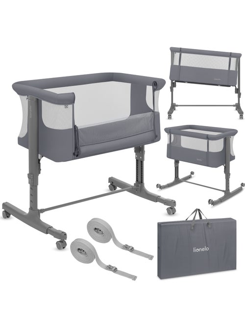 Berço Co-Sleeping 3em1 LIONELO Aurora - Berço de Bebé Regulável - Colchão - Mala - Kiabi Berço Co-Sleeping 3em1 LIONELO Aurora - Berço de Bebé Regulável - Colchão - Mala - Kiabi