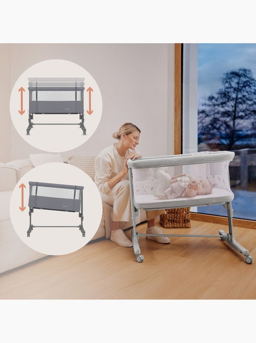 Berço Co-Sleeping 3em1 LIONELO Aurora - Berço de Bebé Regulável - Colchão - Mala - Kiabi Berço Co-Sleeping 3em1 LIONELO Aurora - Berço de Bebé Regulável - Colchão - Mala - Kiabi