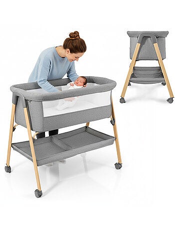 Berço de bebé autónomo 2 em 1 com colchão – berço de viagem e co-sleeping