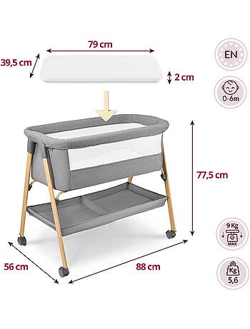 Berço de bebé autónomo 2 em 1 com colchão – berço de viagem e co-sleeping