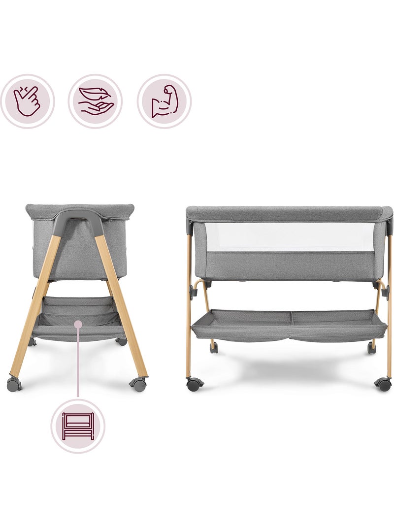 Berço de bebé autónomo 2 em 1 com colchão – berço de viagem e co-sleeping Cinza - Kiabi