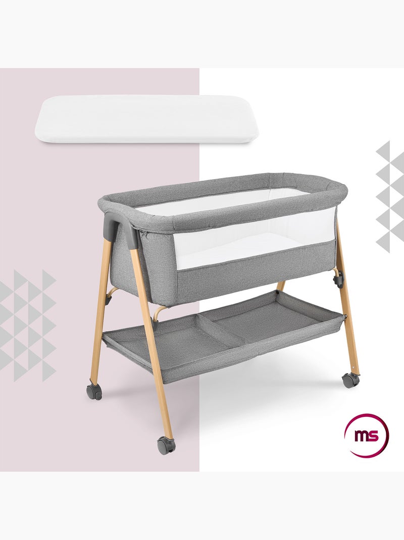 Berço de bebé autónomo 2 em 1 com colchão – berço de viagem e co-sleeping Cinza - Kiabi
