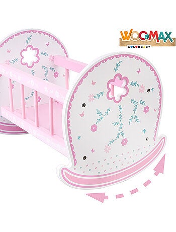 Berço de madeira para boneca WOOMAX