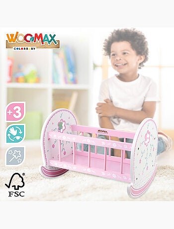 Berço de madeira para boneca WOOMAX