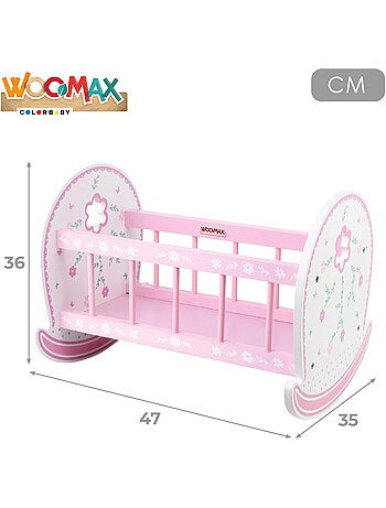 Berço de madeira para boneca WOOMAX