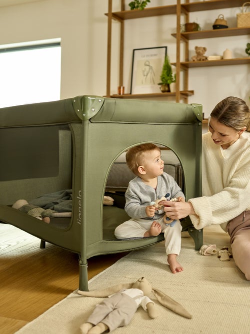 Berço de viagem 2 em 1 LIONELO Jasmin – Parque infantil – Dobragem rápida – Rodas – 0–36 meses - Kiabi
