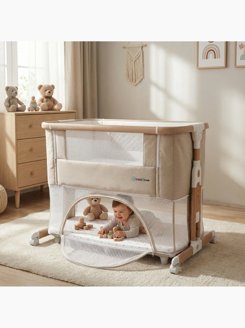 Berço evolutivo LEO bege: cododo / cama de bebé / parque infantil - Kiabi Berço evolutivo LEO bege: cododo / cama de bebé / parque infantil - Kiabi
