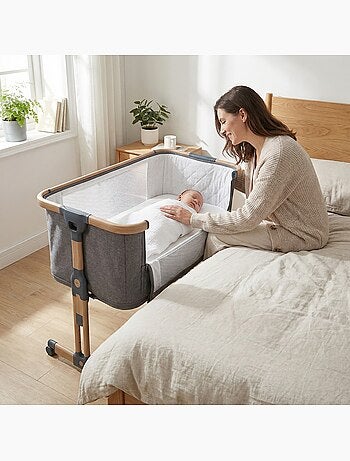 Berço evolutivo LEO cinza: cododo / cama de bebé / parque infantil