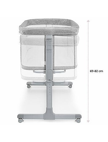Berço moby-system luna 3 em 1 para bebé com 7 níveis de altura e colchão confortável