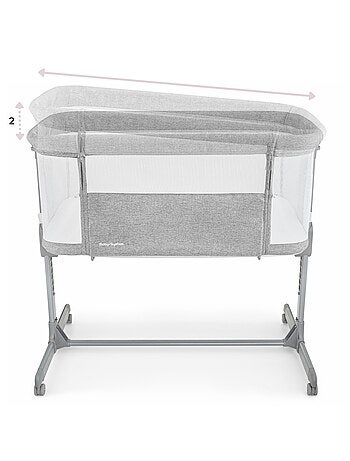 Berço moby-system luna 3 em 1 para bebé com 7 níveis de altura e colchão confortável