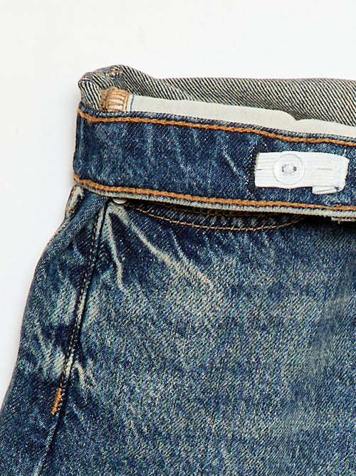 Bermuda baggy denim em algodão - Kiabi