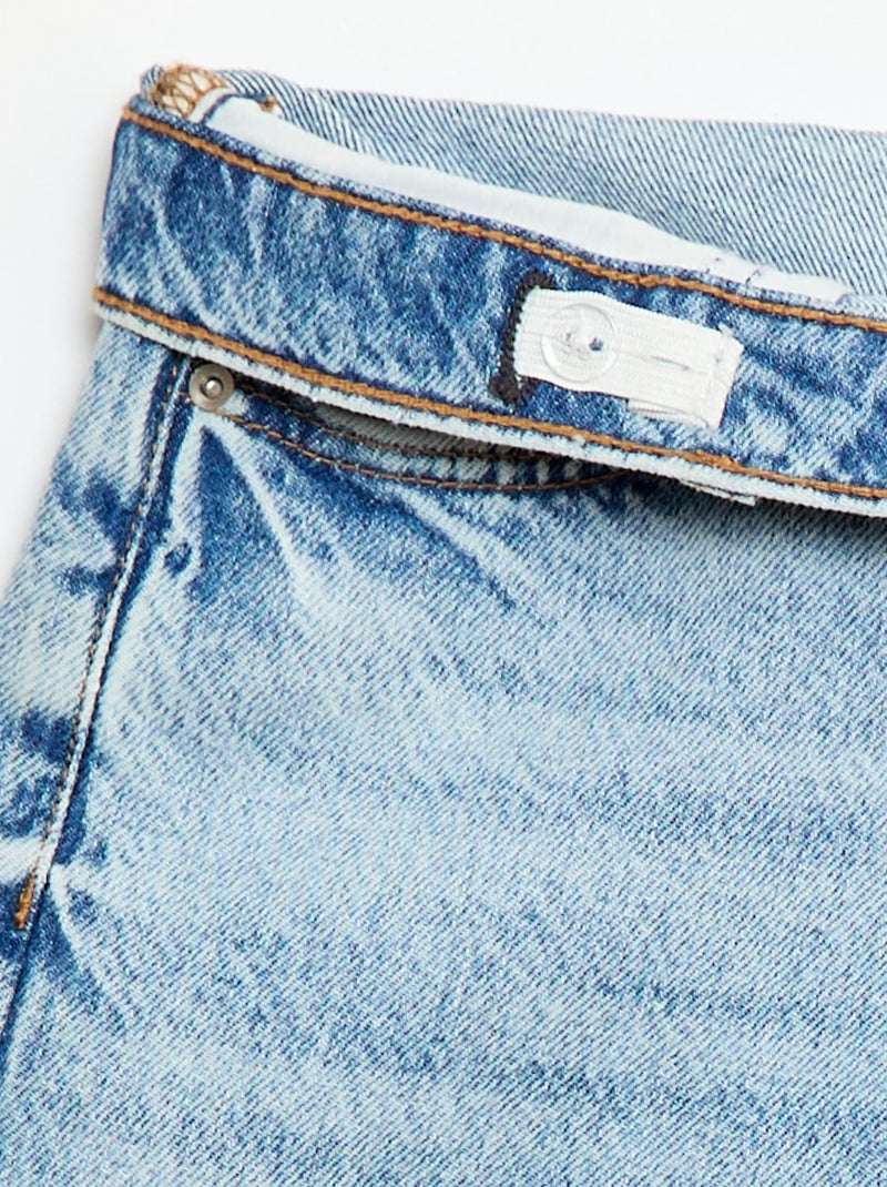 Bermuda baggy denim em algodão Azul - Kiabi