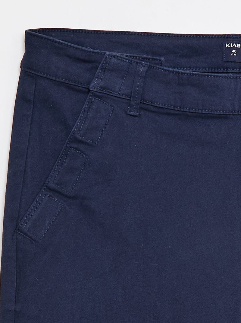 Bermuda chino - coleção fácil de vestir Azul - Kiabi