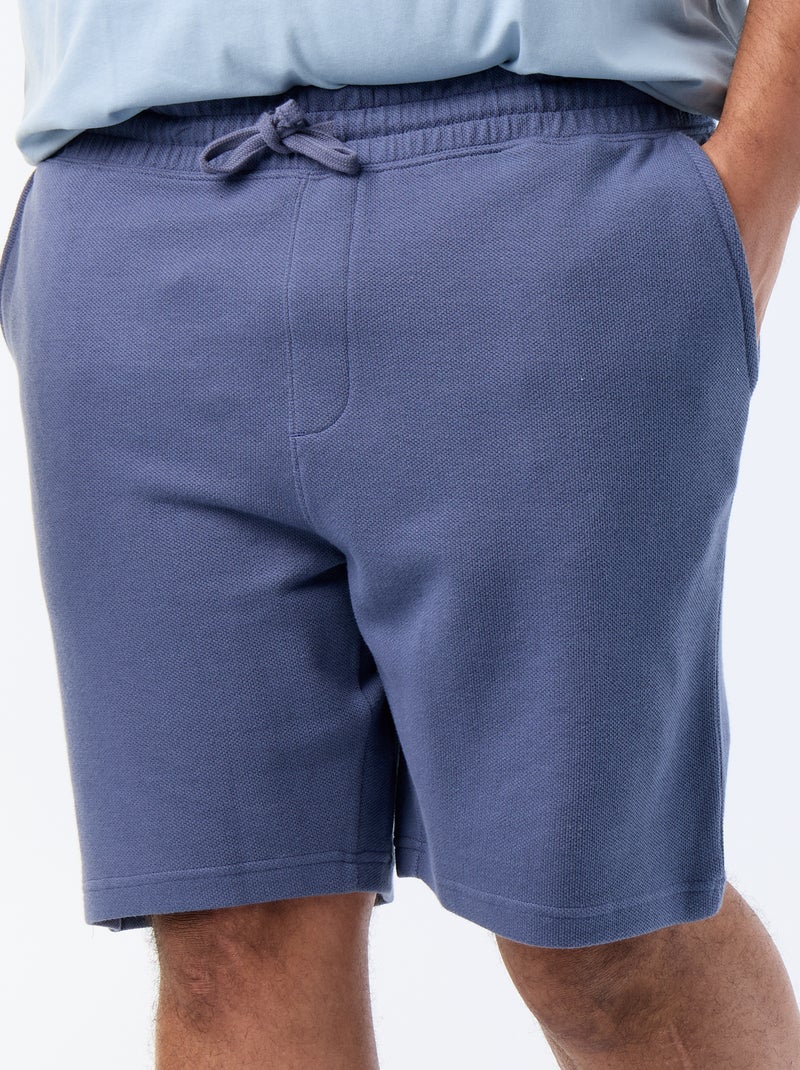 Bermuda chino com cintura elástica Azul - Kiabi