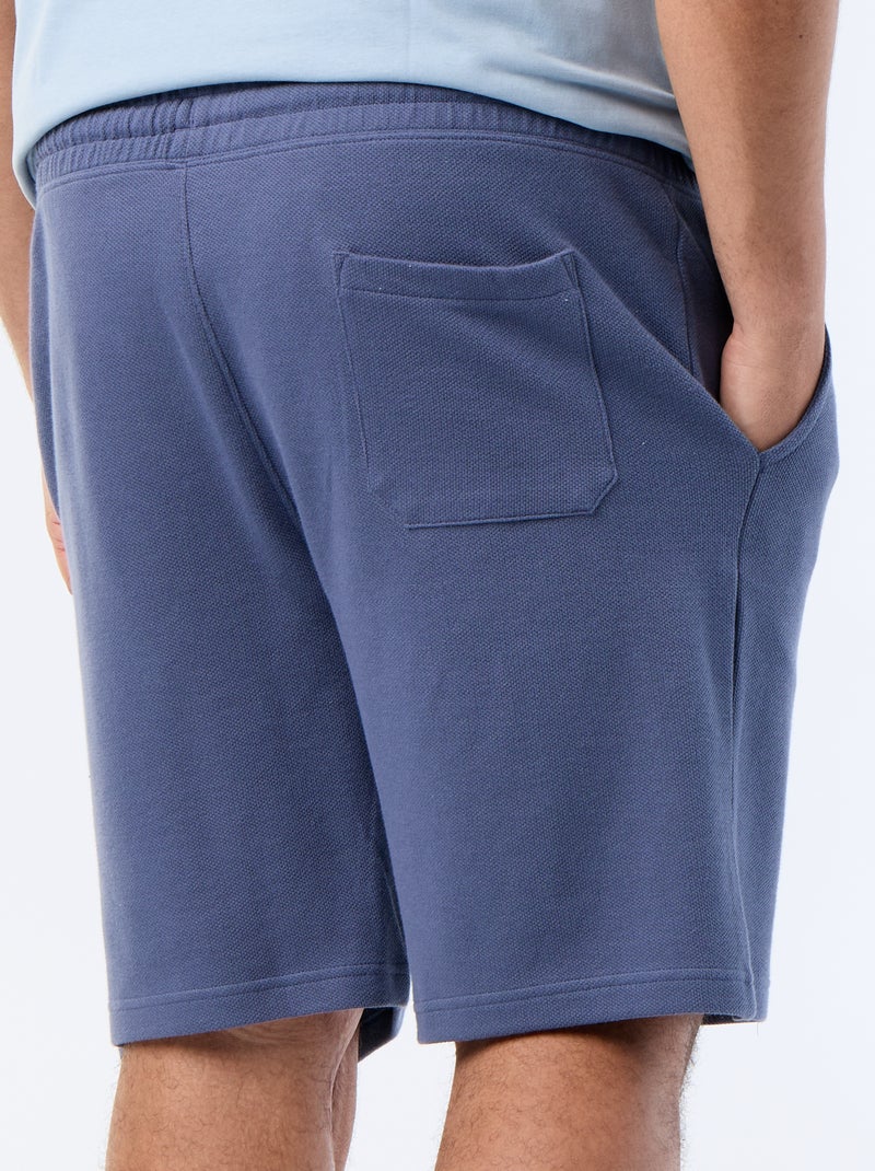 Bermuda chino com cintura elástica Azul - Kiabi