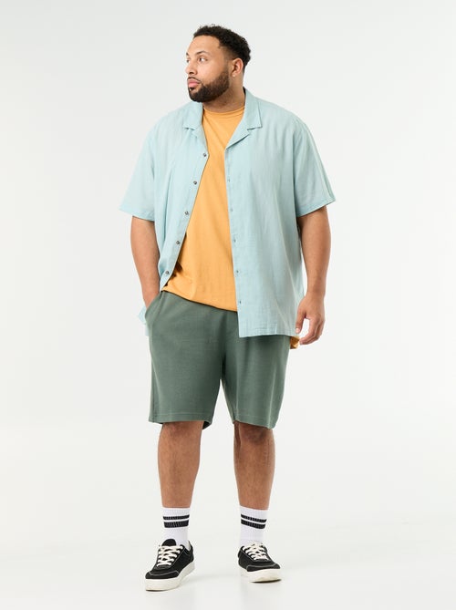 Bermuda chino com cintura elástica - Kiabi Bermuda chino com cintura elástica - Kiabi