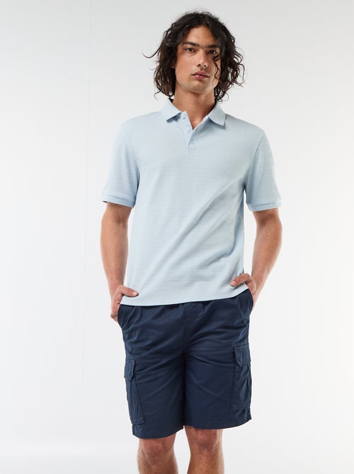 Bermuda chino em popeline com bolsos de aba - Kiabi