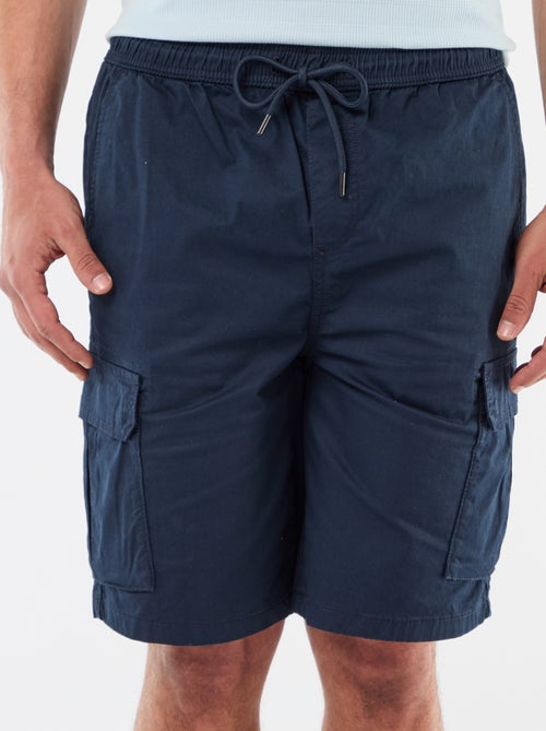 Bermuda chino em popeline com bolsos de aba - Kiabi