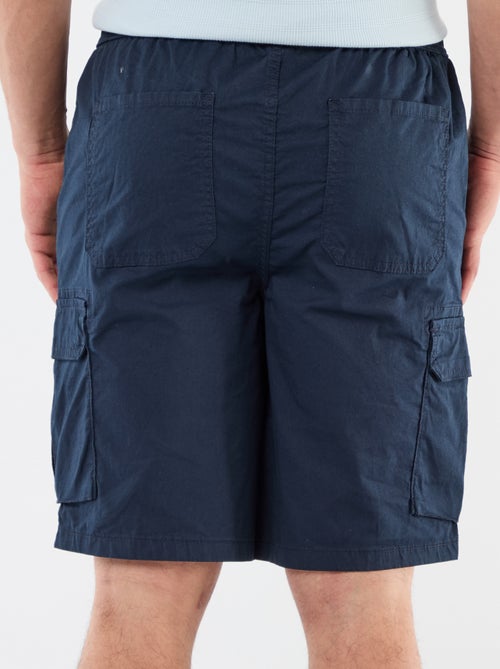 Bermuda chino em popeline com bolsos de aba - Kiabi